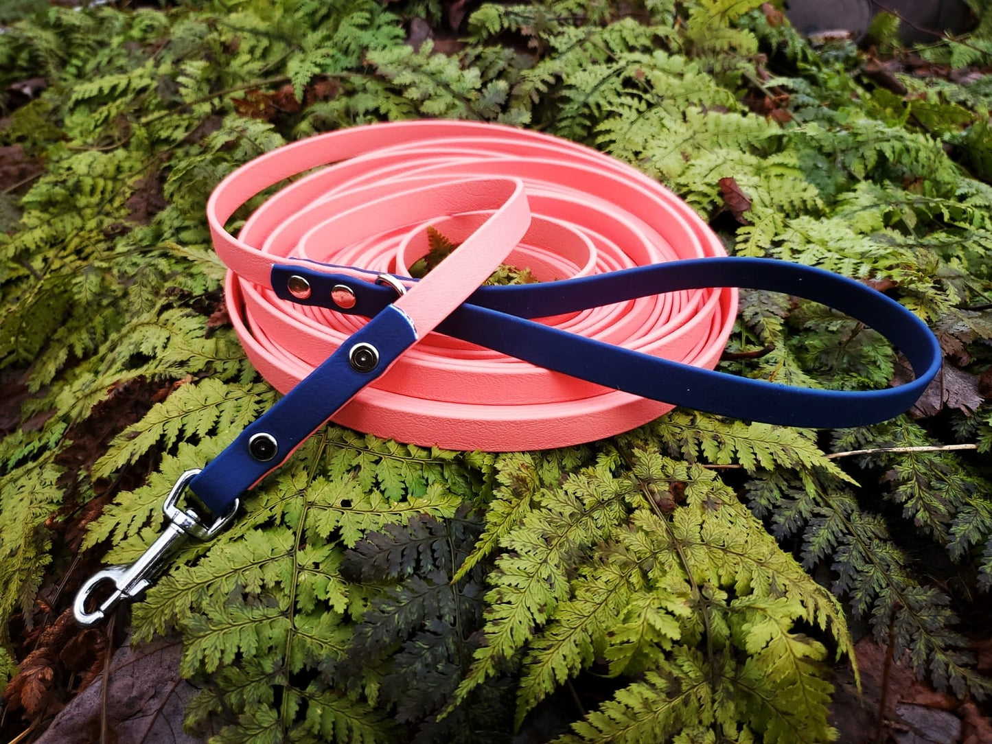 1/2" Long Line Biothane Waterproof Leash - 1/2" longline, Waterproof longline, Vegan Leather longline