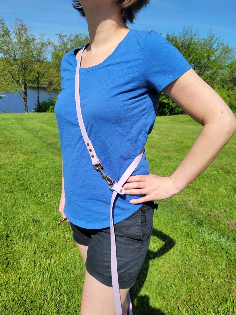 3/4" Hands-Free Dog Leash, Waterproof Handsfree Leash, Vegan Leather Hands Free Dog Leash, Convertible Dog Leash