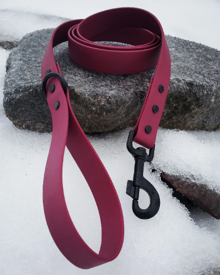 1" Wide Biothane Leash in Single Colour or 2 Tone Color, Waterproof Leash, Vegan Leather Leash, Easy to Clean Leash